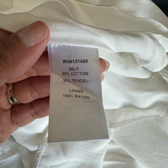 AVARA Women's White Short Sleeve Sleeve V-Neck Summer Blouse  XXXLarge - Picture 10 of 11